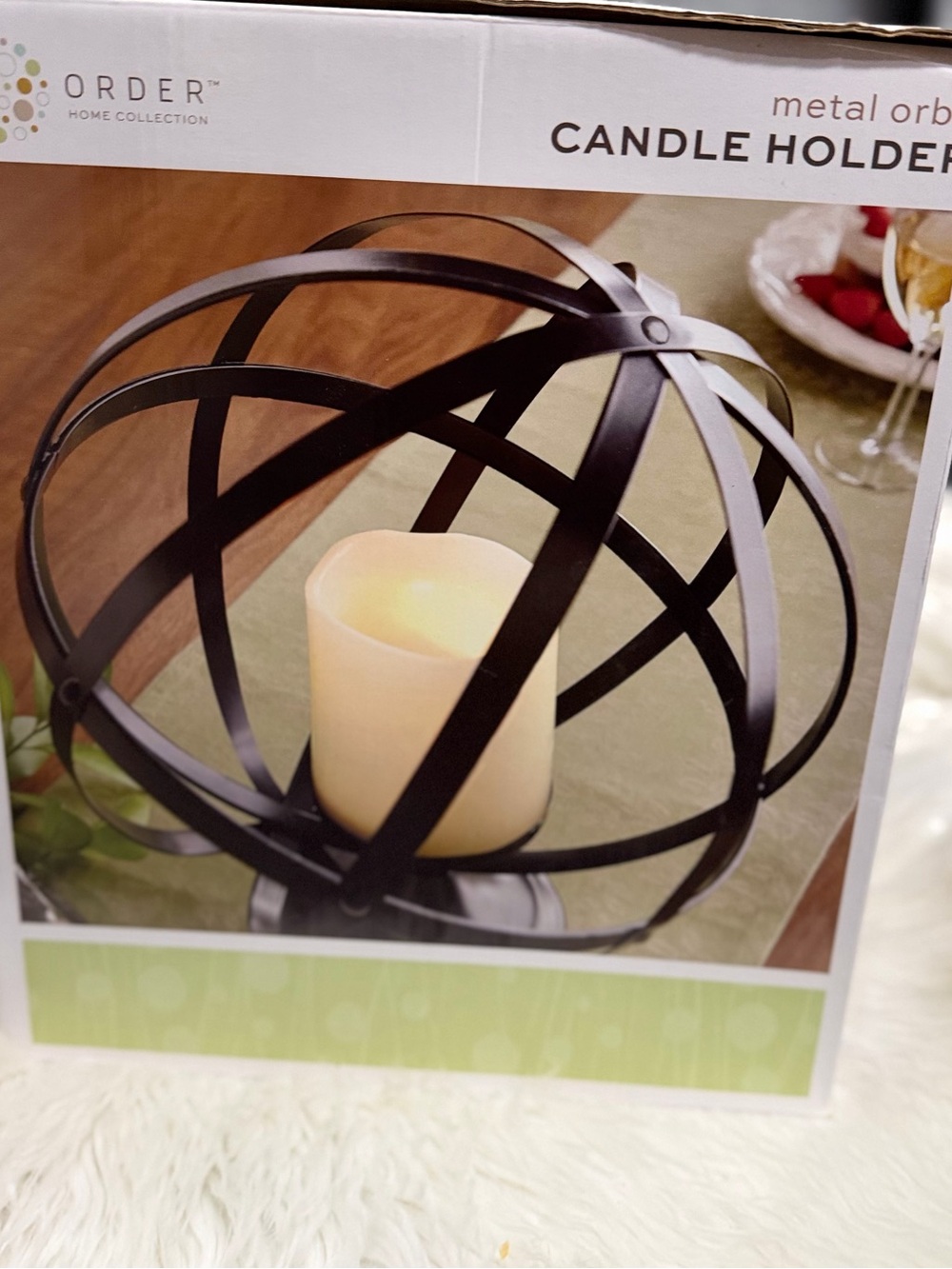Metal Orbit Candle Holder